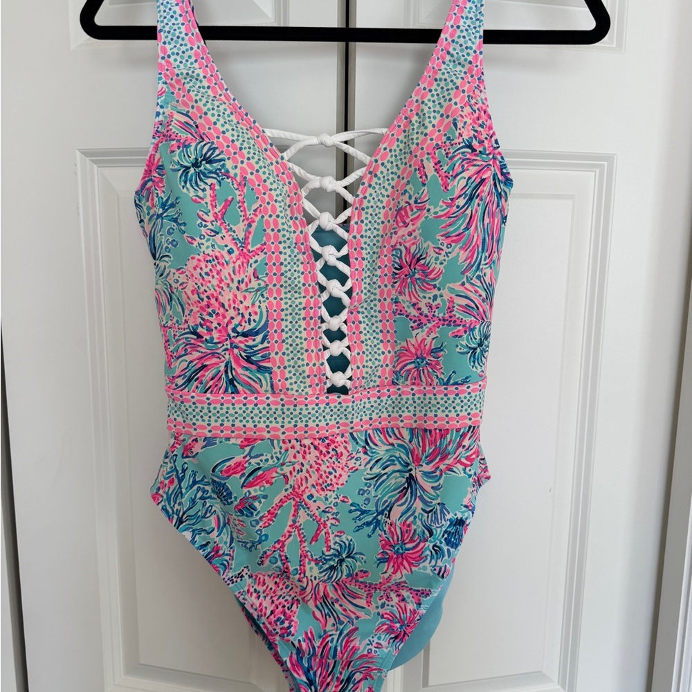 Lilly Pulitzer Caseylee Lattice One-Piece Swimsuit